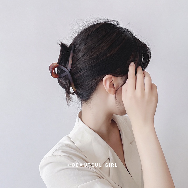 Kẹp Tóc Hình Cá Mập Bằng Nhựa Acrylic Phong Cách Hàn Quốc
