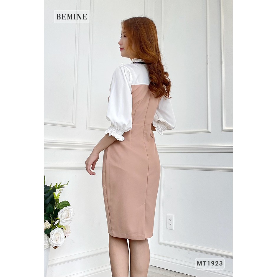 Đầm body phối trắng bèo ngực BEMINE MT1923DA | BigBuy360 - bigbuy360.vn