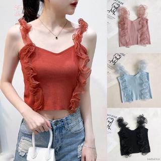 Áo thun hai dây trơn màu quyến rũ thời trang cho nữ