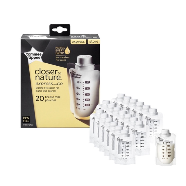 Túi trữ sữa Express & Go 180m Tommee Tippee