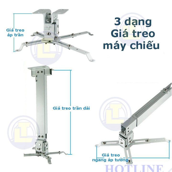 Giá treo máy chiếu gắn trần 65cm