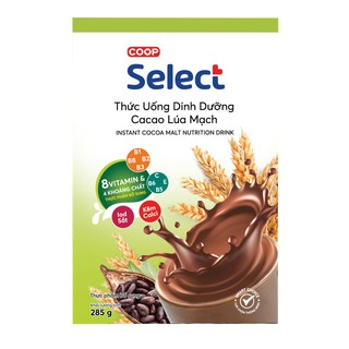 Bột dinh dưỡng cacao lúa mạch Co.op Select 285 g