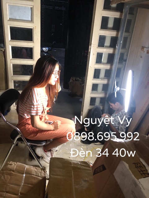 Đèn cây livestream bán hàng, make up, nối mi, phun xăm size đèn 34cm 40w