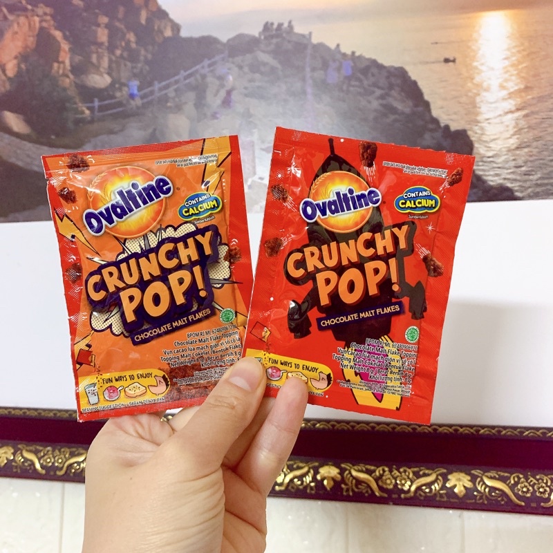 Kẹo Rắc Chocolate ovaltineq crunchy pop bổ sung cãni 8G