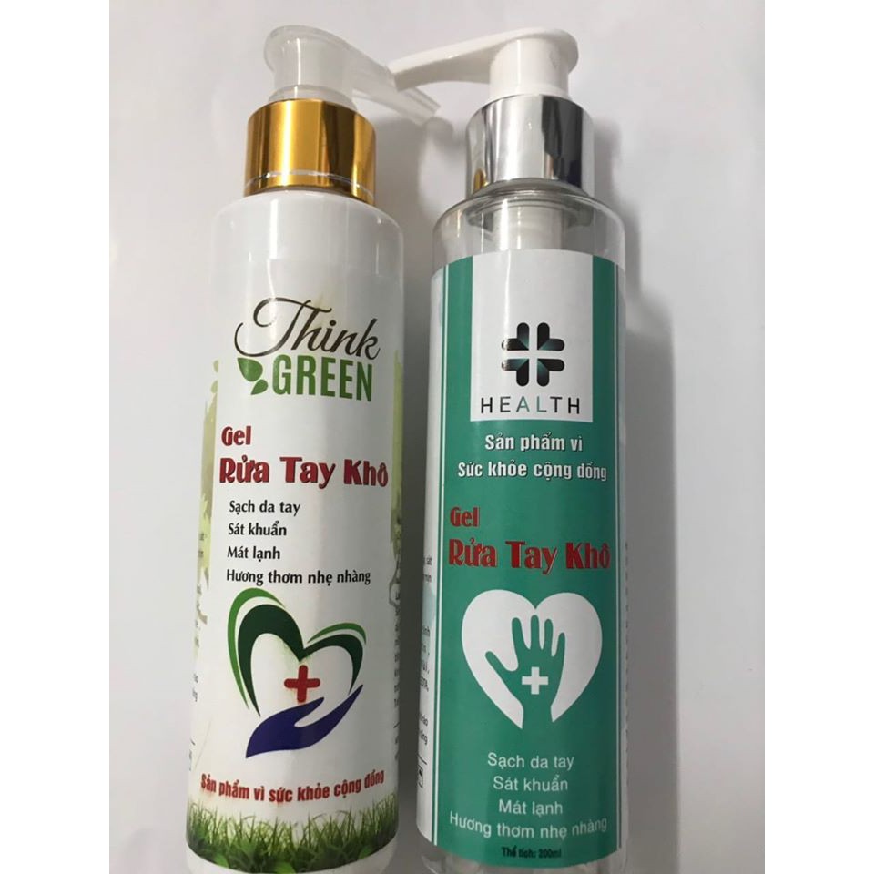 Gel rửa tay khô 200ml kháng khuẩn, sạch thơm