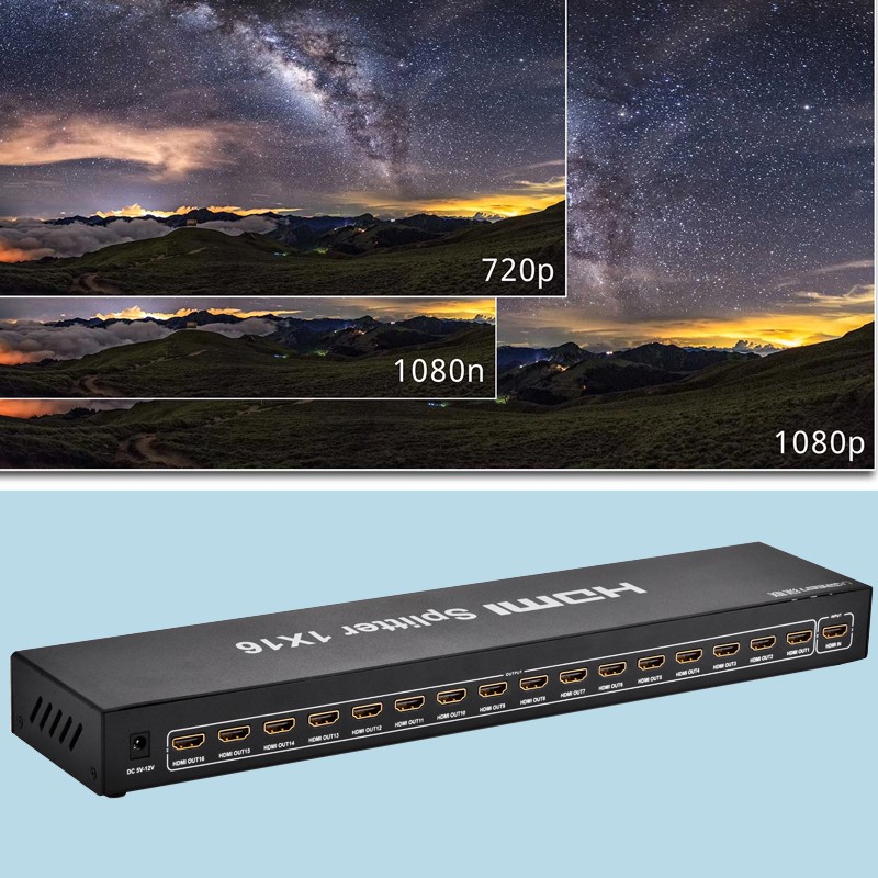 [Mã SKAMPUSHA7 giảm 8% đơn 250k]Bộ Chia HDMI Ugreen Ra 16 Cổng HDMI 40218 - Hàng Chính Hãng