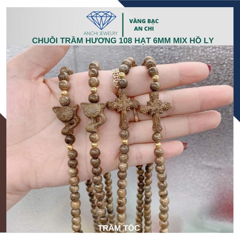 Vòng tay trầm hương hồ ly - 108 hạt nhỏ cho nữ, Anchi jewelry