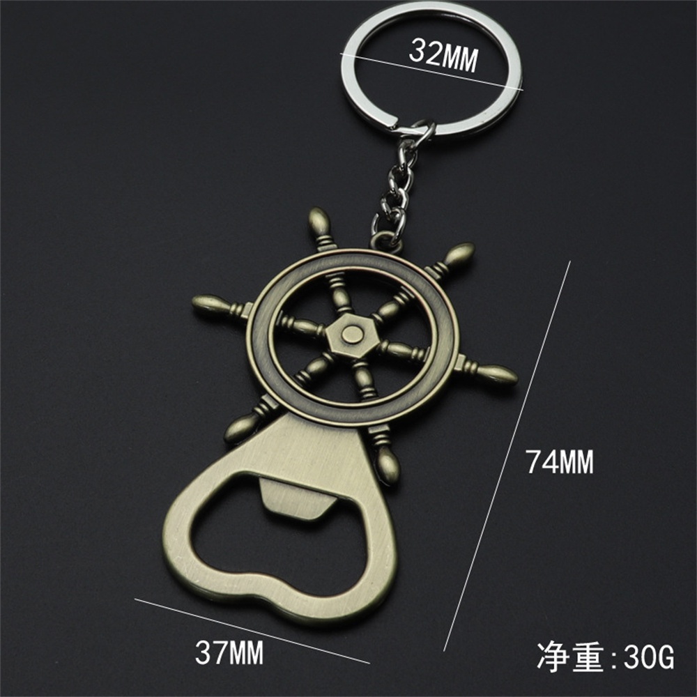 Móc Khóa Kiêm Đồ Khui Nắp Chai Hình Mỏ Neo Vintage Đa Năng Thời Trang