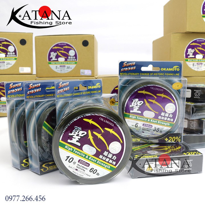 Cước Câu OKAMOTO 4 Con Cá Cơm - cam kết chính hãng