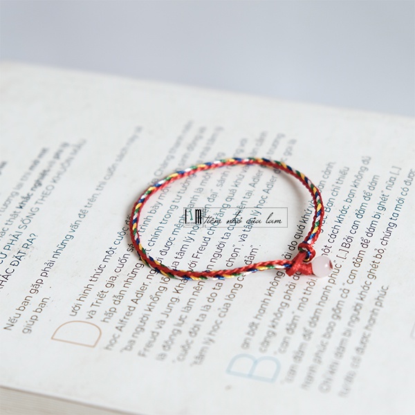 Vòng tay Ngũ sắc bình an CÓ SIZE, vòng handmade chỉ ngũ sắc may mắn, vòng đôi nam nữ