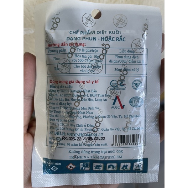 Thuốc diệt ruồi xanh RaDo 10g - Diệt nhanh-  Hiệu quả sau 1-2 phút