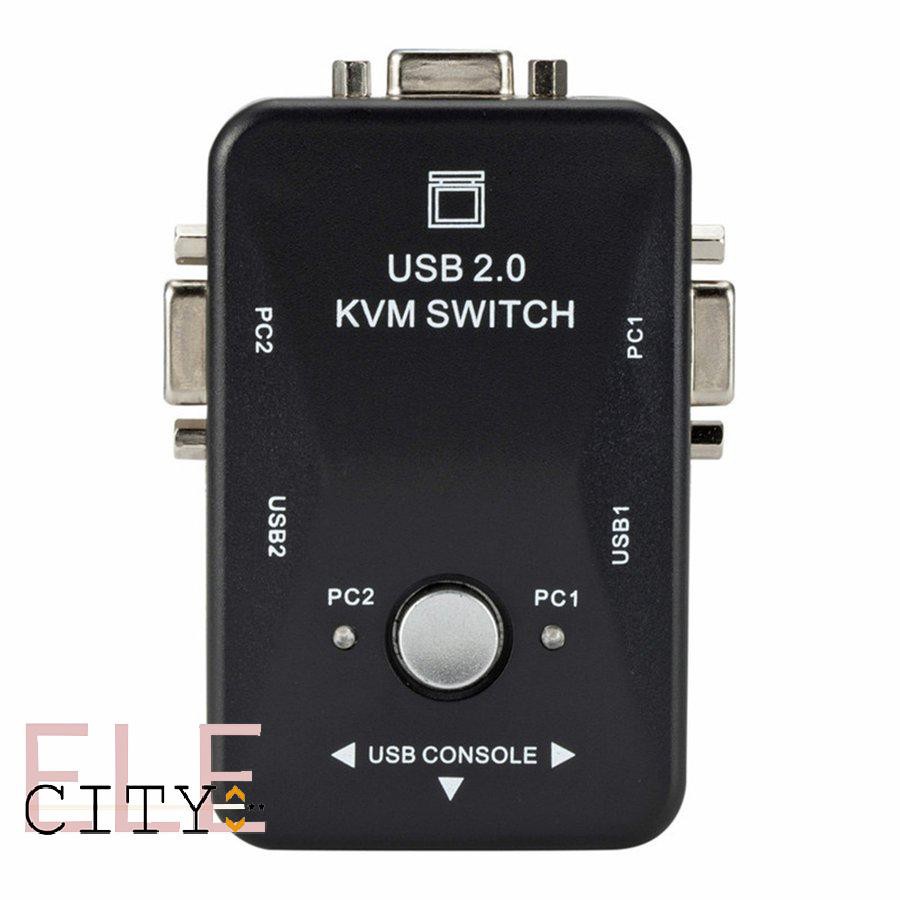 ✨kho sẵn sàng✨USB 2.0 VGA KVM Switcher 2 Port Switch 2 in 1 VGA Switch VGA Splitter Box