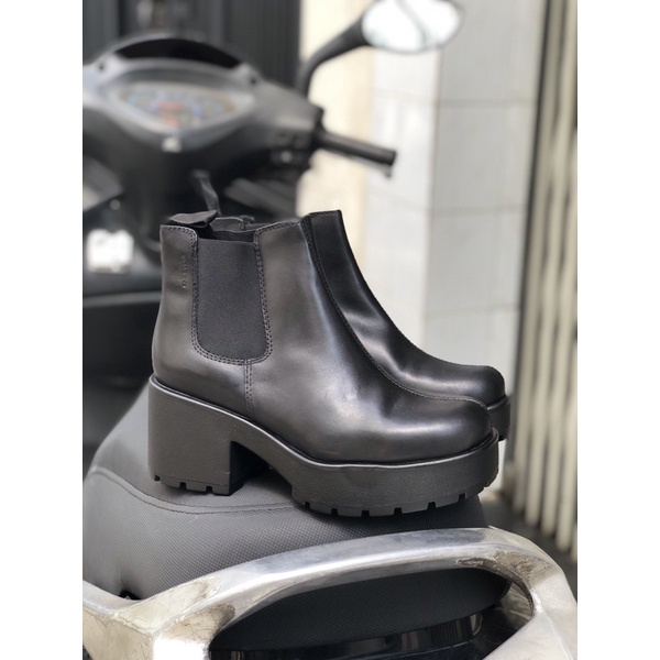 Giày chelsea boots vnxk da xịn vagabond mũi vuông
