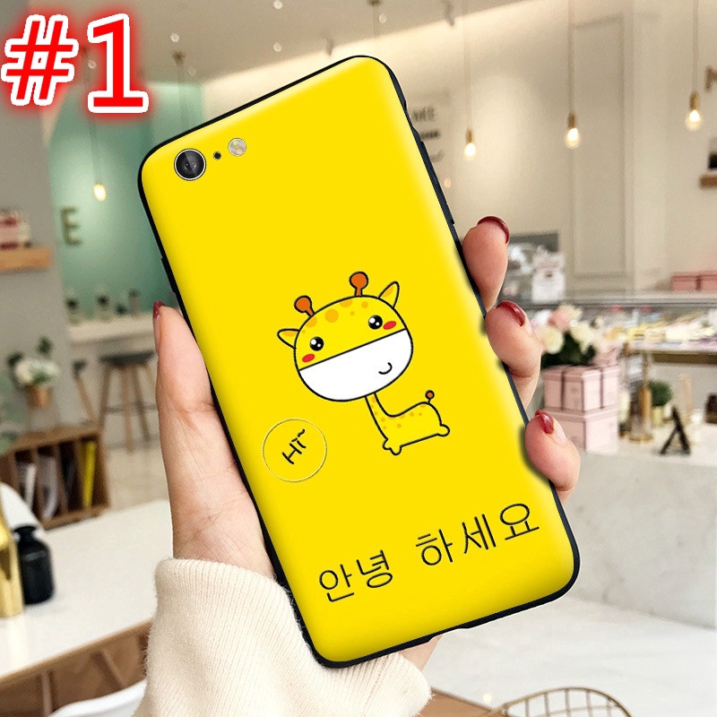 Ốp điện thoại họa tiết hươu cao cổ màu vàng cho VIVO Y72 5G Y31 2021 Y51 2020 Y30 Y30i Y50 Y12S Y20 Y20S Y11 Y12 Y15 Y17 Y19 Y71 Y91 Y95 Y1S Y91C S1 Z1 Pro V21 5G V20 SE V19 V15 V11 Pro V11i V9 V7