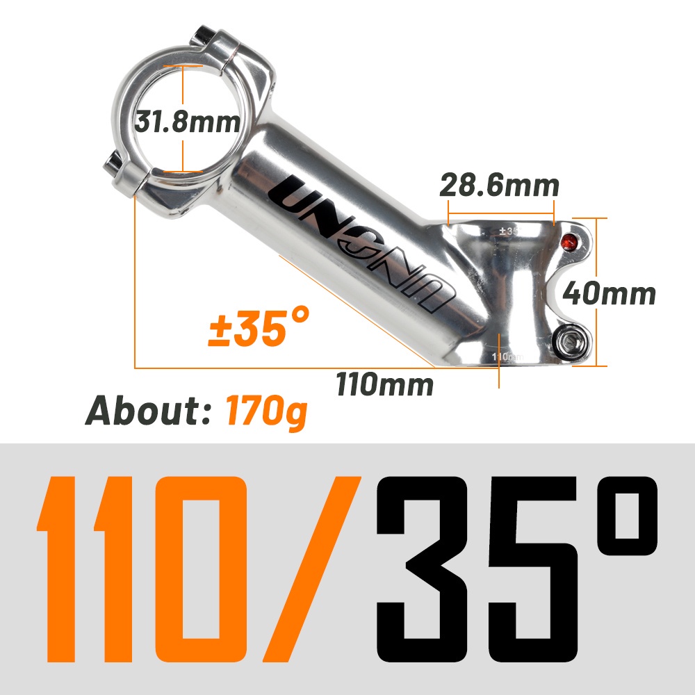 Pô Tăng Xe Đạp Bằng Bạc Siêu Nhẹ 7/17/ 35 Độ 60/70/80/90/100/110/120/130mm