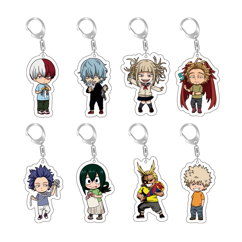 Móc khóa IN HÌNH BOKU NO HERO ACADEMIA HỌC VIỆN ANH HÙNG mica trong acrylic anime chibi xinh xắn