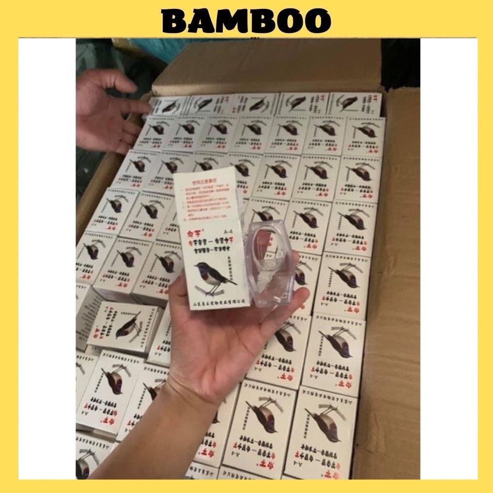 Cóng chống vẩy cho chim vành khuyên, mào, mi, chòe chất liệu nhựa nguyên sinh cao cấp kèm hộp