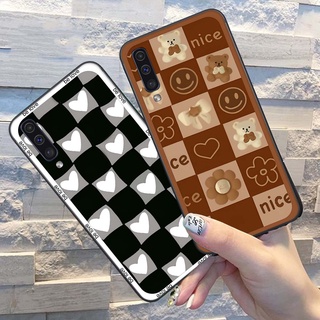 Ốp lưng điện thoại samsung a3 2017 / a5 2017 / a7 2016 / a7 2017 in hình ô vuông, trái tim, gấu cute độc đáo