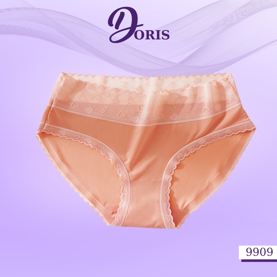 Quần Lót Cotton Mềm Mại Phối Ren Tim Xinh Xắn DORIS 9909
