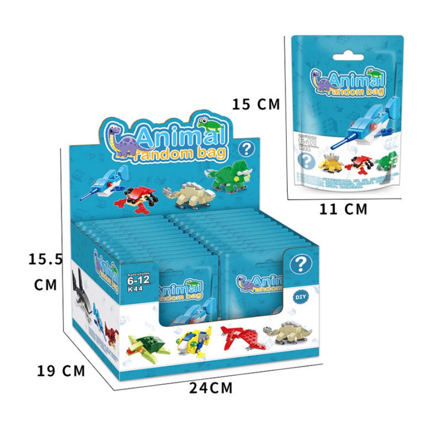 Đồ chơi giáo dục xếp hình lắp ráp động vật biển, động vật rừng mini cho bé chất liệu an toàn