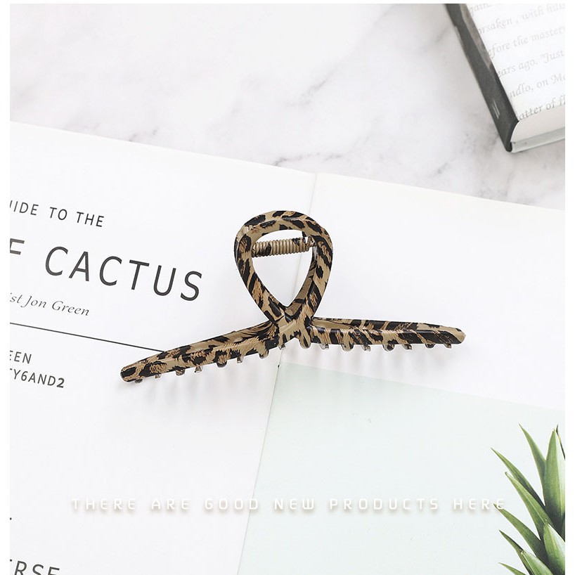 Kẹp tóc kim loại họa tiết đốm da báo thời trang cá tính cho nữ FJ74