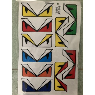 10  Tem nổi Fendi 7 màu dán xe, nón bh, vali,...