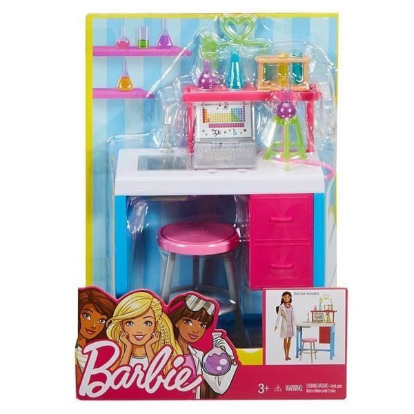 Bộ phụ kiện đồ dùng nghề nghiệp búp bê Barbie - Phòng thí nghiệm FJB28/FJB25