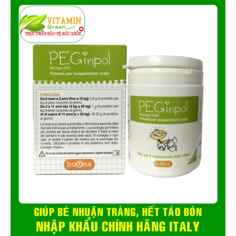 BUONA PEGINPOL (Lọ 100g) GIÚP NHUẬN TRÀNG, HẾT TÁO BÓN | NHẬP KHẨU CHÍNH HÃNG ITALY