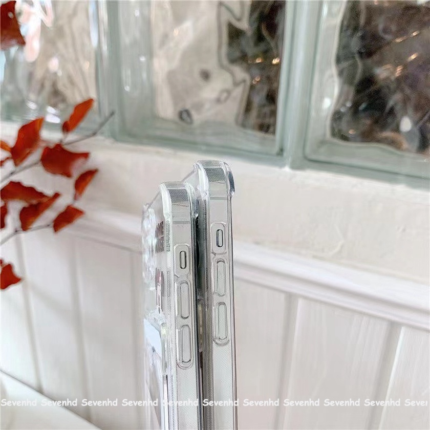 Ready Stock Ốp Điện Thoại Mềm Trong Suốt Có Ngăn Đựng Thẻ Cho Compatible For iPhone 13 12 11 Pro Max Se2020 X Xr Xs Max 7 8 6 6S Plus