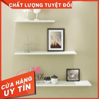 Kệ Gỗ Treo Tường COMBO 3 Thanh Ngang  Dài 40cm x Rộng 15cm  ( màu trắng, vàng, nâu, đen...)