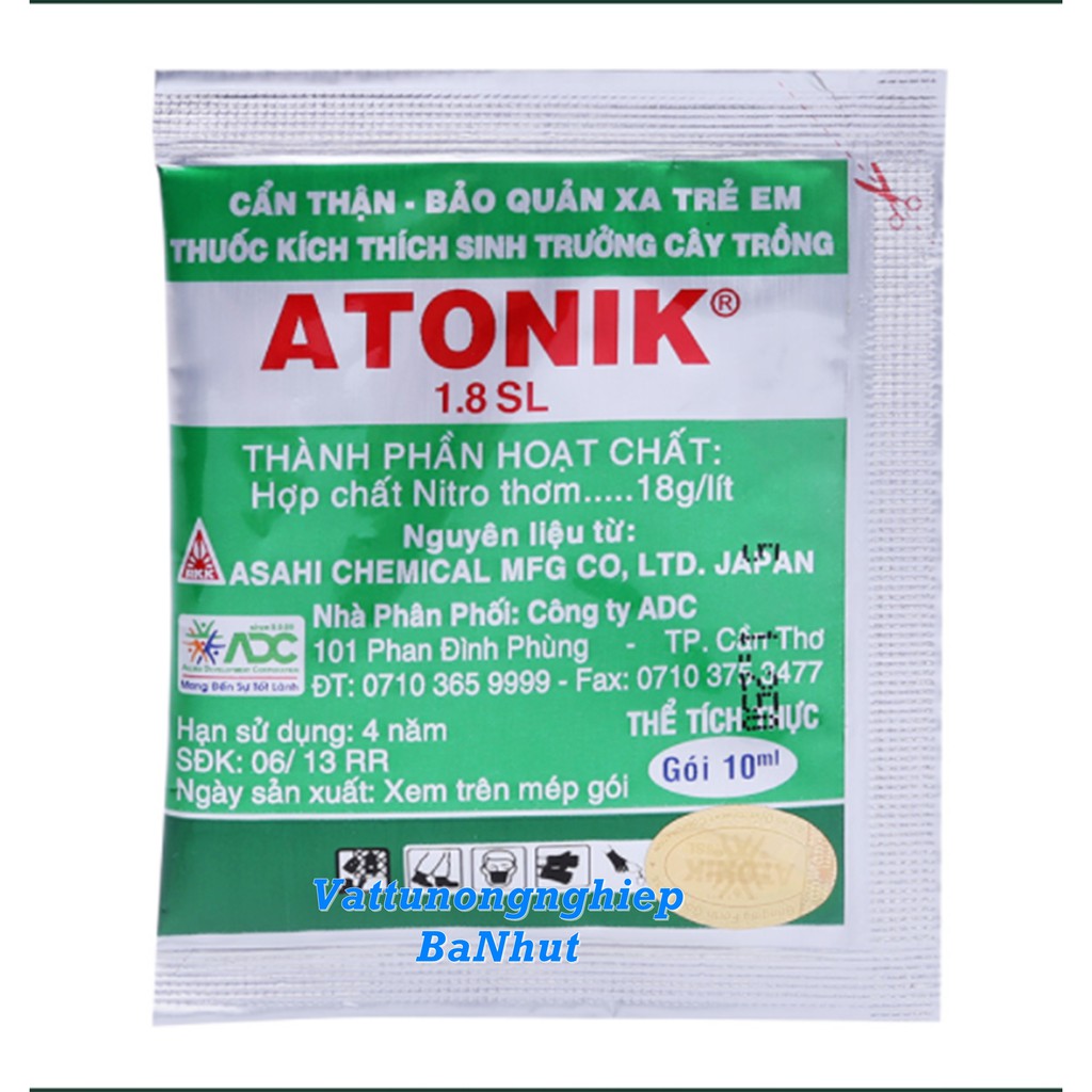 [100 gói] Thuốc Kích Thích Sinh Trưởng Cây Trồng - Chính Hãng - ATONIK 1.8 SL 10ml