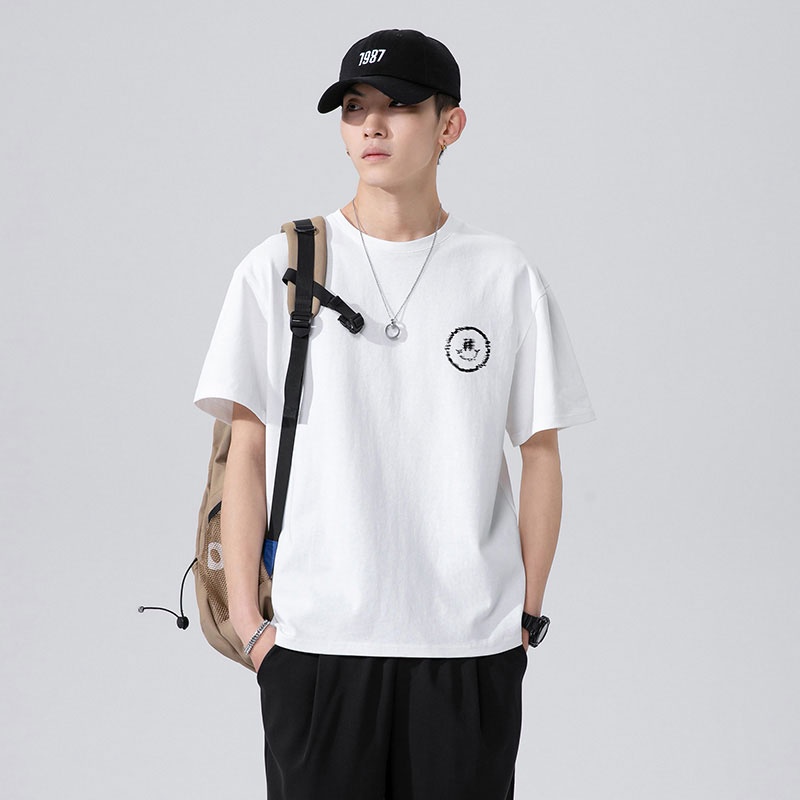 Áo Thun Tay Ngắn Cổ Tròn In Họa Tiết Thời Trang Cho Nam