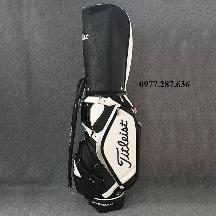 Túi đựng gậy golf Titleist da PU 14 - 16 gậy chống nước 5 ngăn cao cấp chắc chắn shop GOLF PRO TM003