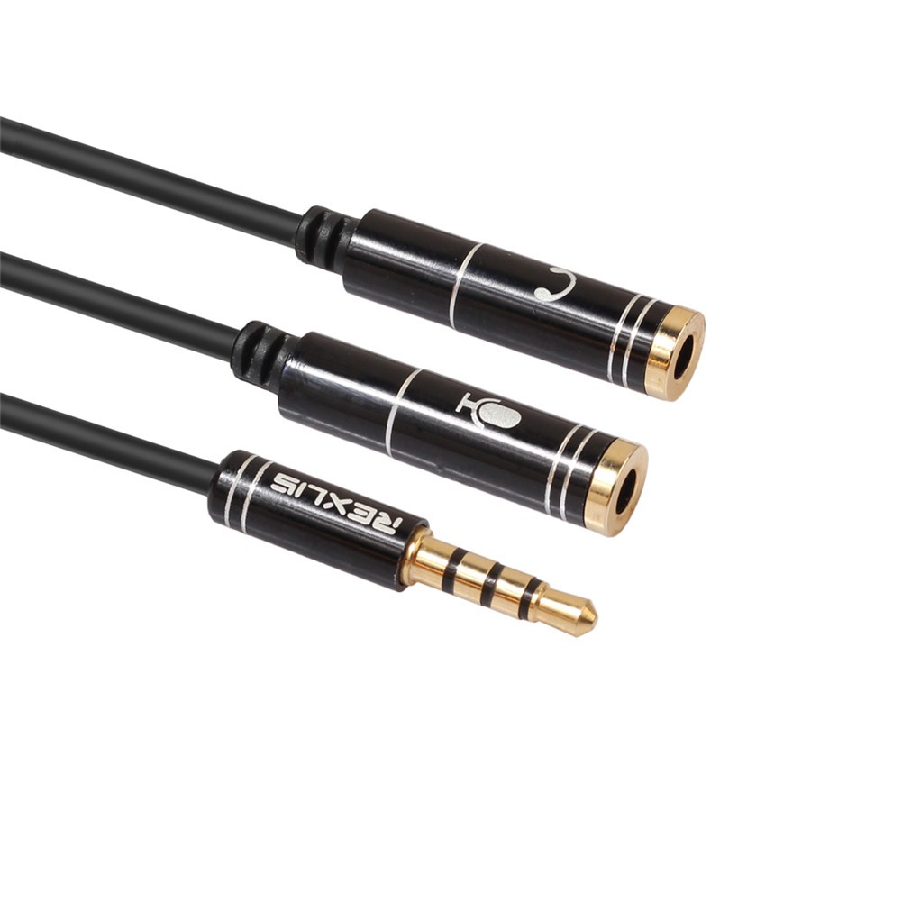 Dây cáp chia tai nghe và mic chữ Y jack 3.5mm