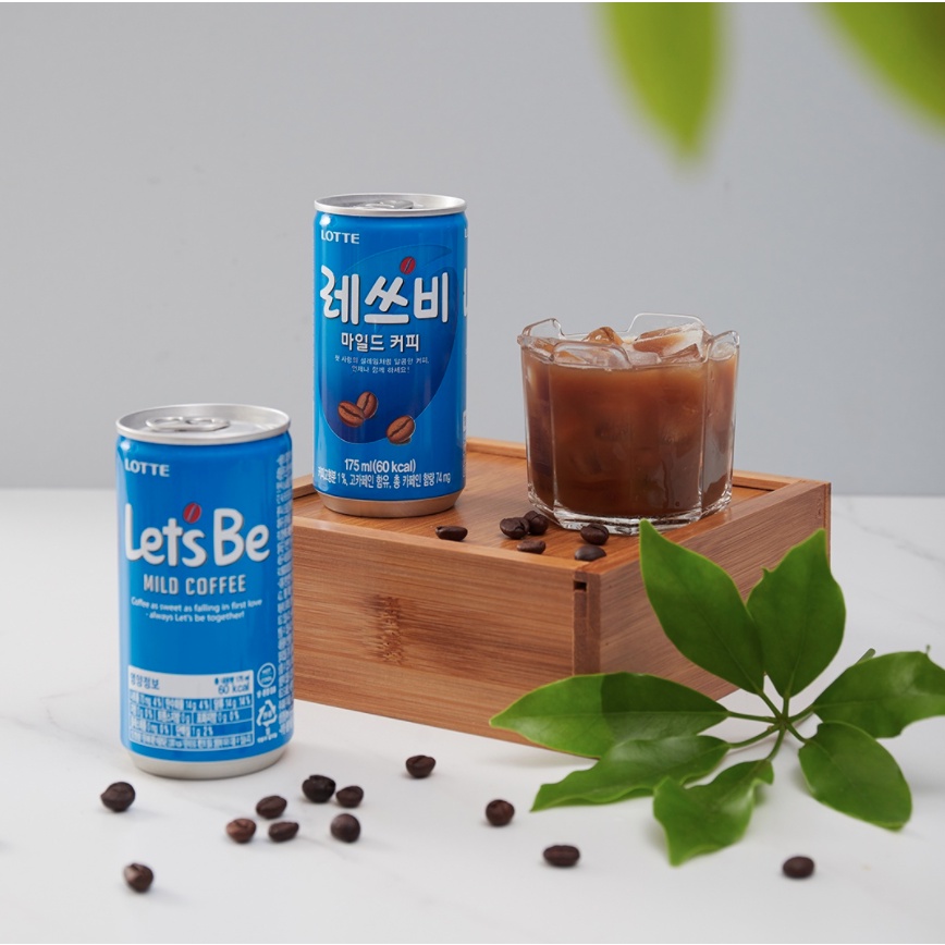 [LON 175ML] Lon Cà Phê Sữa Pha Sẵn Tách Béo Lotte Let's Be Coffee Thơm Ngon Nồng Đậm Chuẩn Vị Hàn Quốc