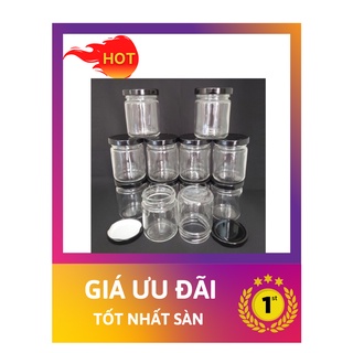 Combo 20 hũ thuỷ tinh 100ml nắp tròn đen