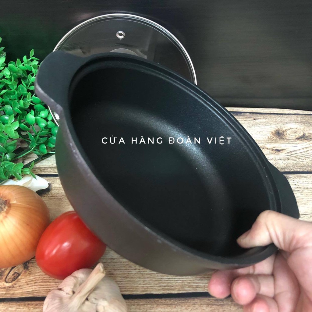 Nồi nhôm chống dính cao cấp 18 cm - Kho thịt cá, cơm chiên , mì cay, om , kho tộ …Tiện ích cho gia đình, chuyên nghiệp