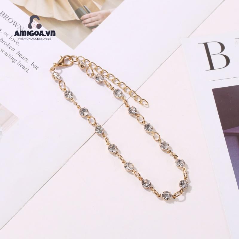 ✨✨Lắc Chân Đính Đá Trong Suốt Đơn Giản Dành Cho Nữ