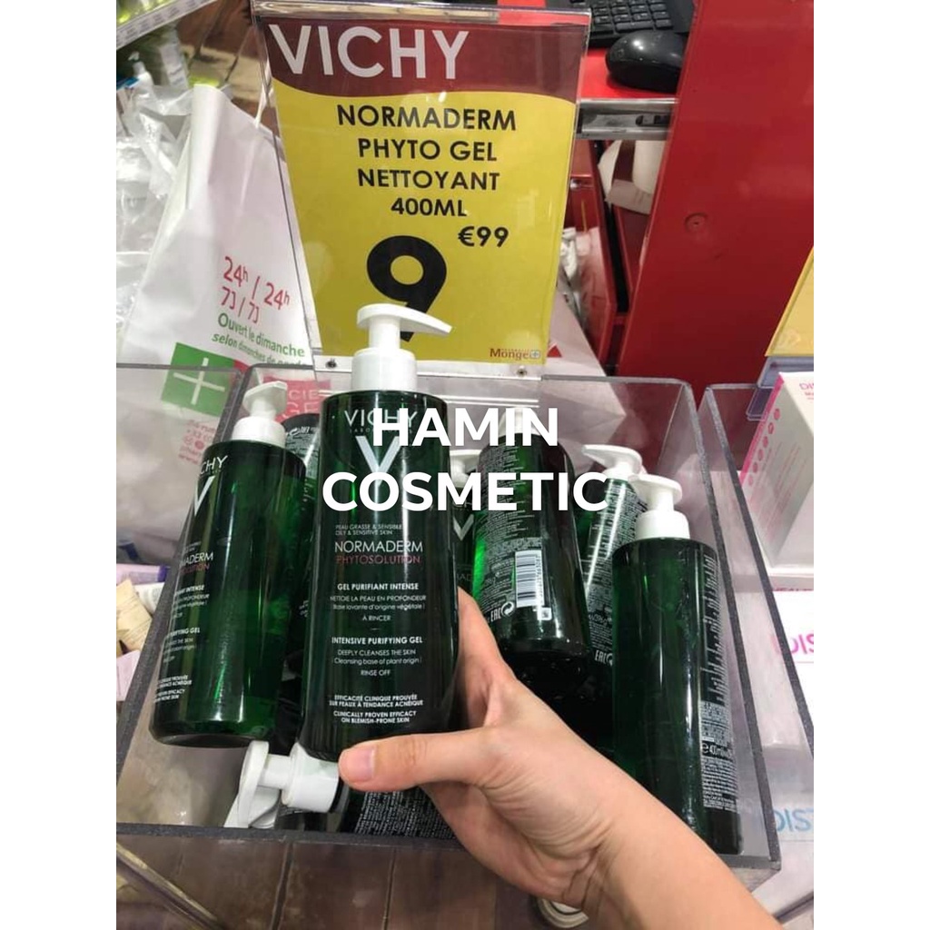 Sữa rửa mặt Vichy Normaderm Phytosolution Intensive Purifying Gel 400ml mẫu mới
