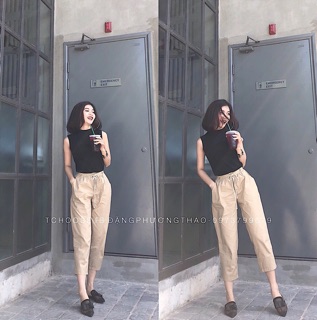 Set áo ba lỗ + quần kaki