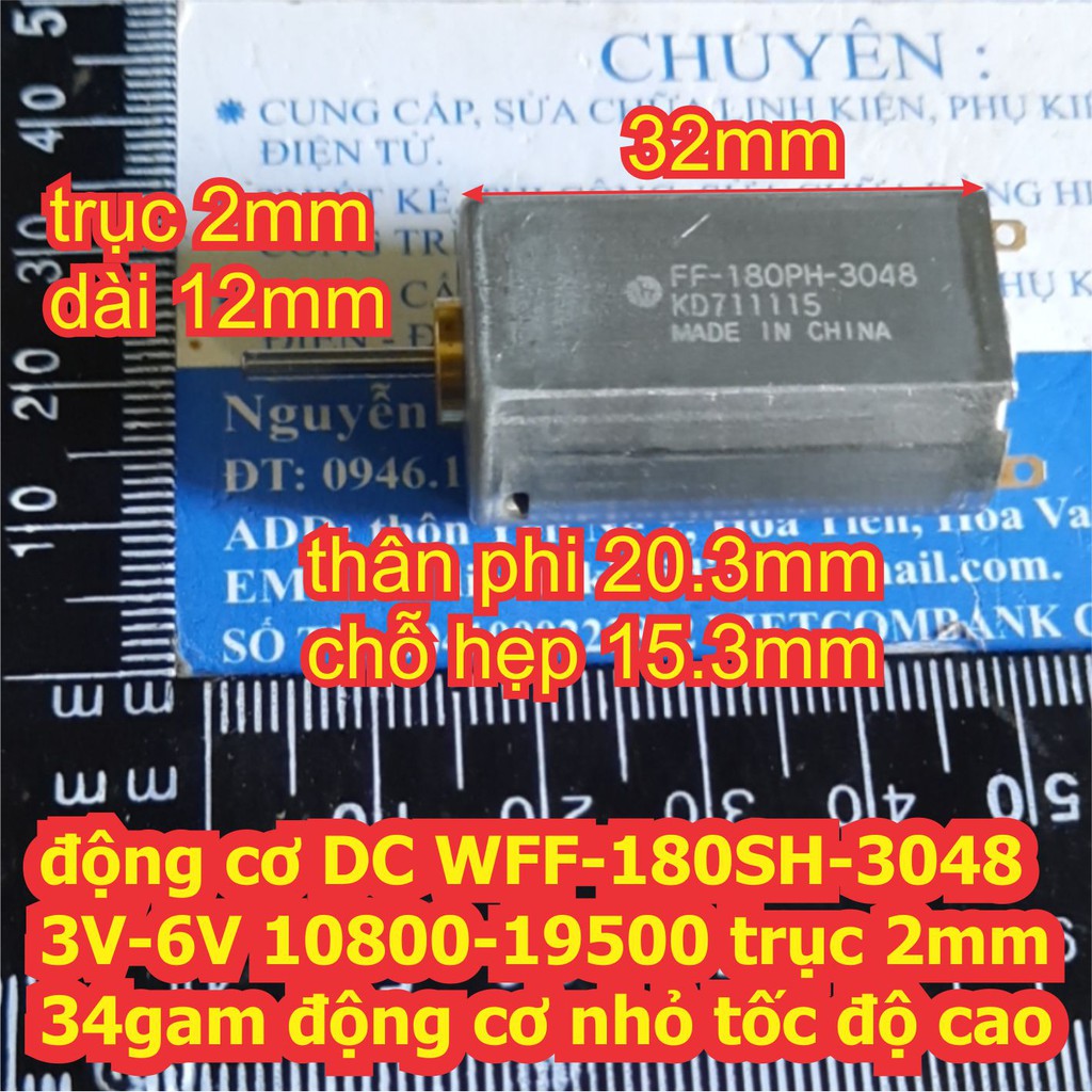 2 cái động cơ DC WFF-180PH-3048 3V-6V 10800-19500 trục 2mm 34gam động cơ nhỏ tốc độ cao kde6741