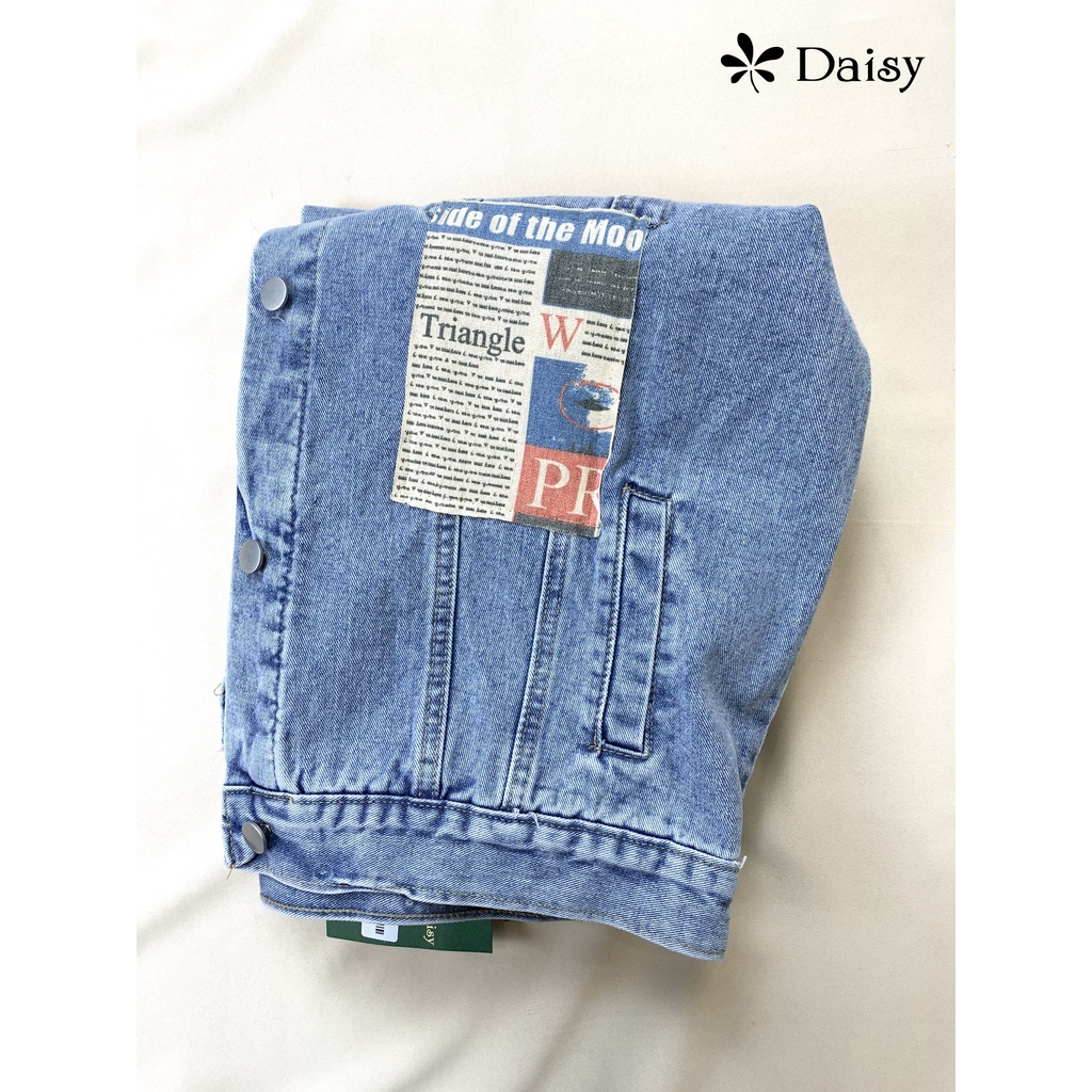 Áo khoác bò siêu cool phong cách báo chí Daisy