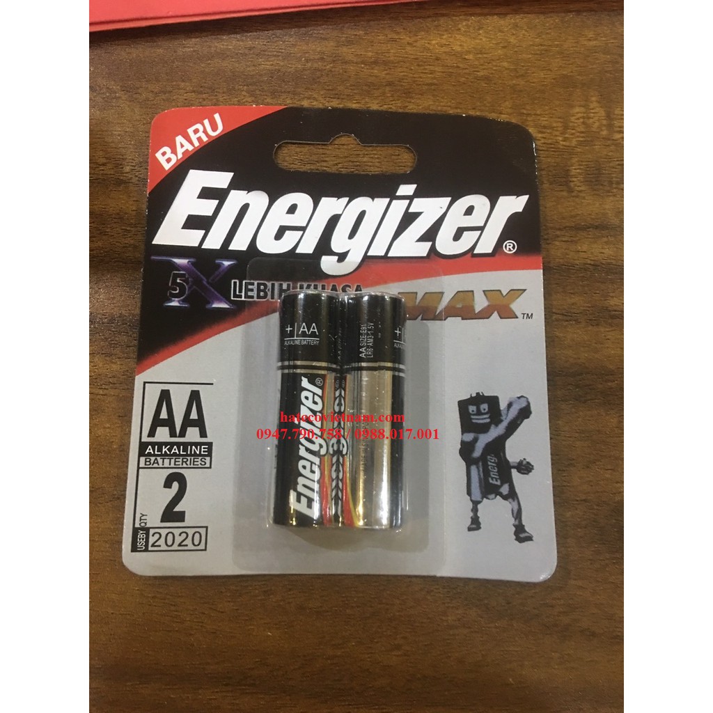 Khuyến mãi Vỉ 2 viên Pin Energizer 2A  Alkaline LR6 (Pin tiểu) -  pin kiềm