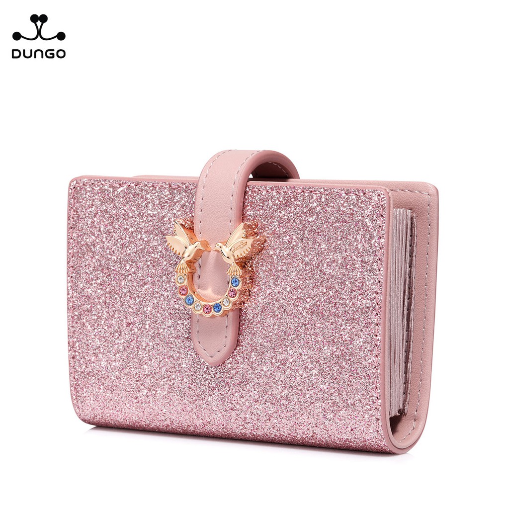 Ví Đựng Thẻ Mini Sequin Hồng Đôi Chim JUST STAR DU070674-04