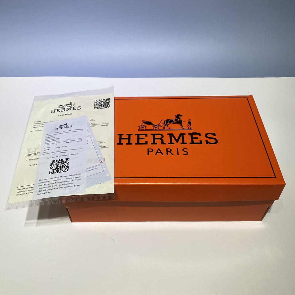 ⚡ Combo ⚡ Hộp Giấy Carton đựng giày dép, Hộp mũ Hermes + Bill thẻ + Giấy gói Nhật xịn chuẩn Fullbox