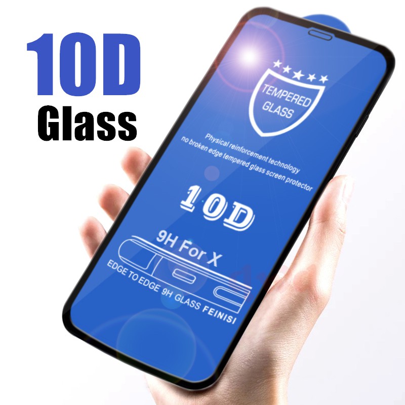 Kính cường lực toàn màn hình 10D cao cấp cho iPhone11Pro XS/Xr Max/X/8Plus/7Plus/8/7/6sPlus/6Plus/6s/6