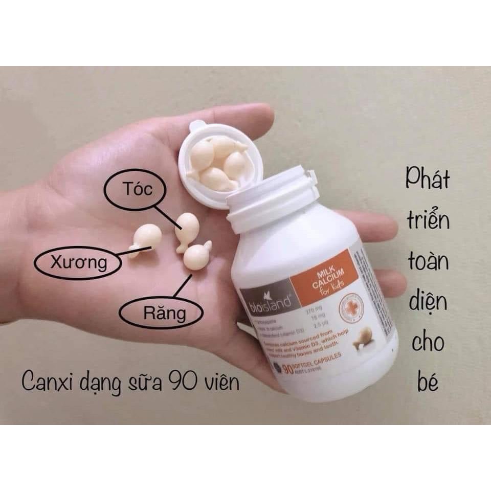 Canxi sữa Bioisland Nâu 90/150 viên Hàng ÚC - Bổ sung canxi cho bé từ 7 tháng tuổi