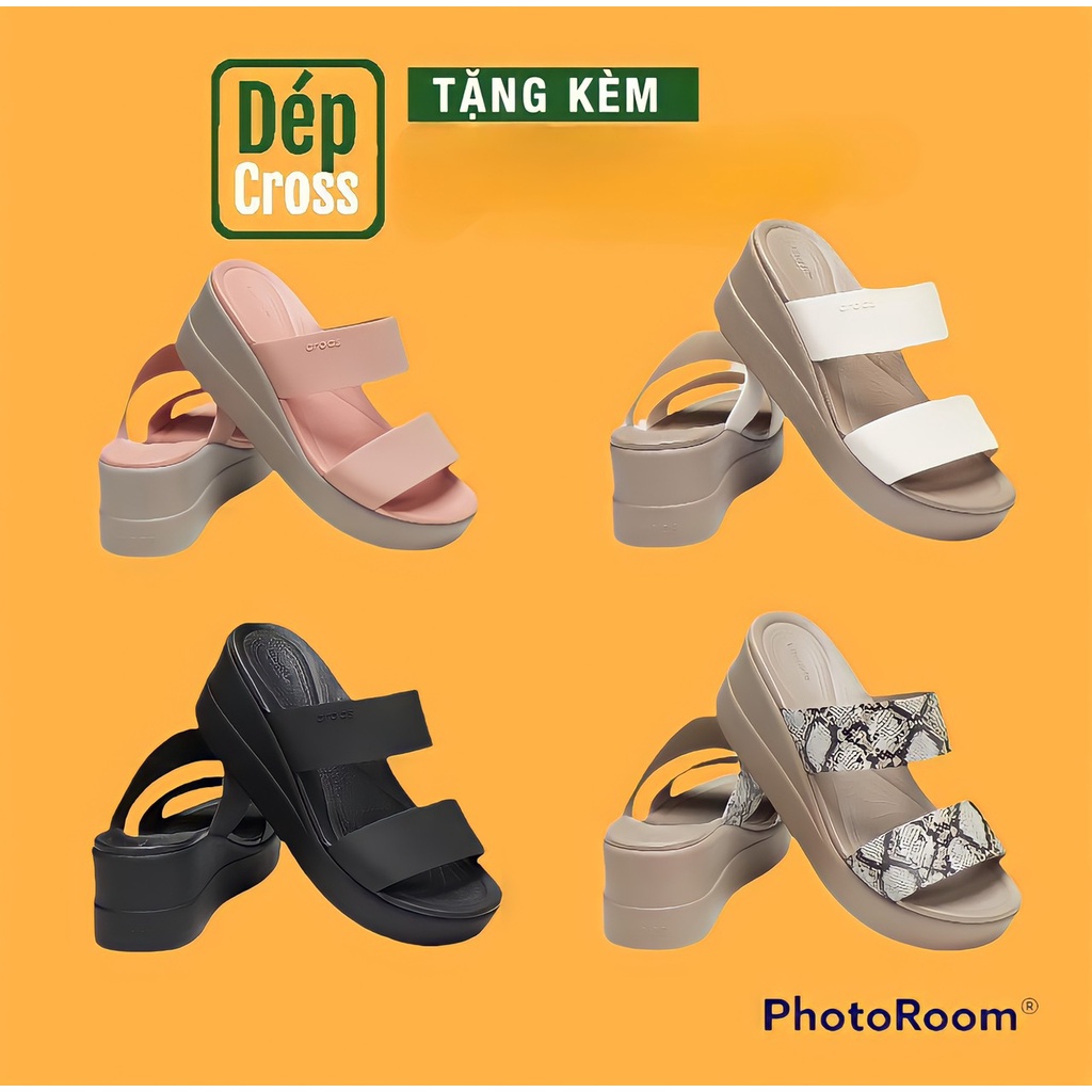 Dep cross Dép Cross Đế Cao 7 cm Brooklyn Mid Wedge Chính Hãng, Size 35 37 38 39 40