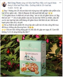 Sữa hạt Phúc Hiếu Slim & Beauty