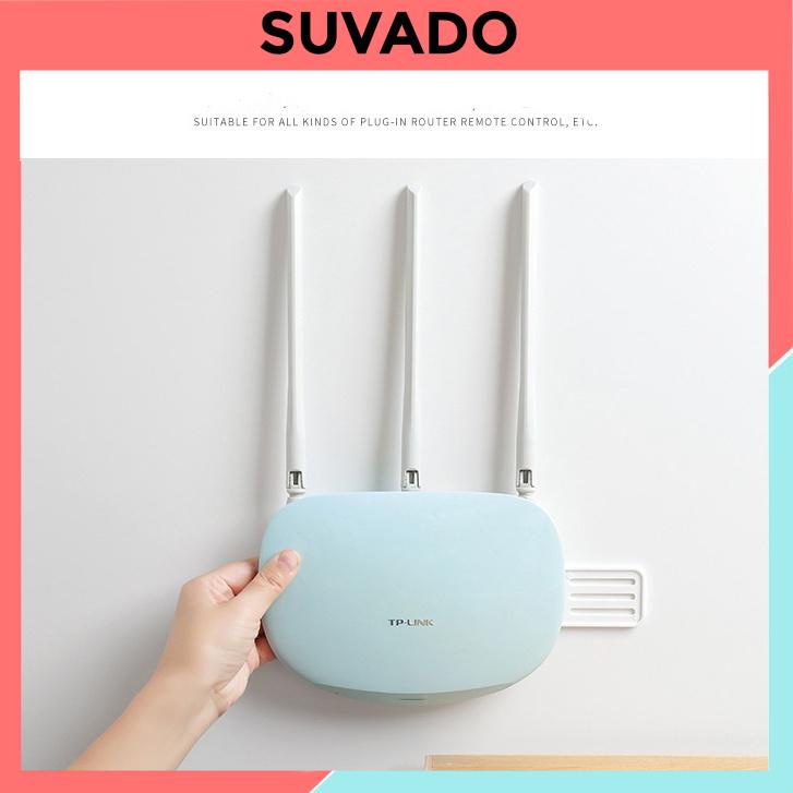 Miếng Dán Tường Treo Ổ Cắm Điện, Treo cục phát wifi, remote Thanh Giữ Ổ Điện Xoay 360 chịu lực Độ tháo lắp F443 SUVADO